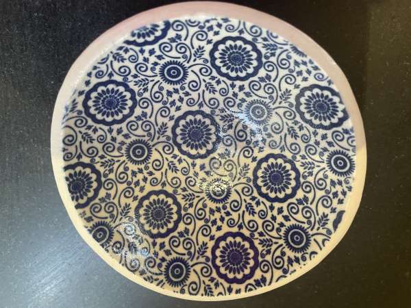 Blue Circles Face Mask Dish