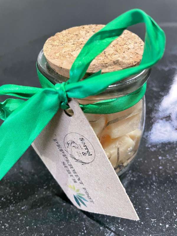 Jar of Peppermint Foot Salt Scrub