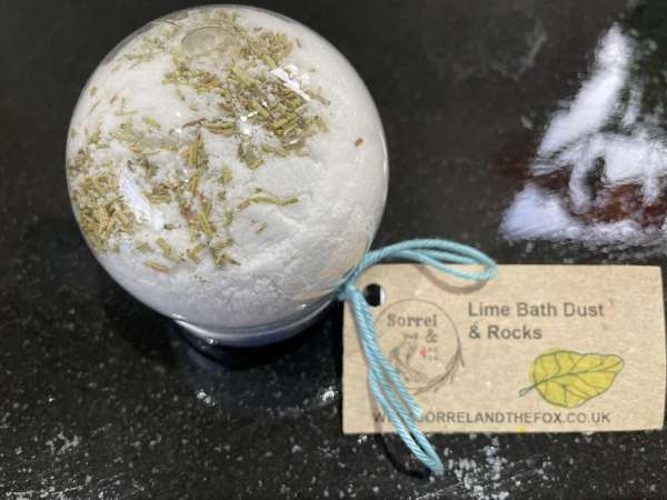Lime Bath Dust & Rocks Globe Min 100g